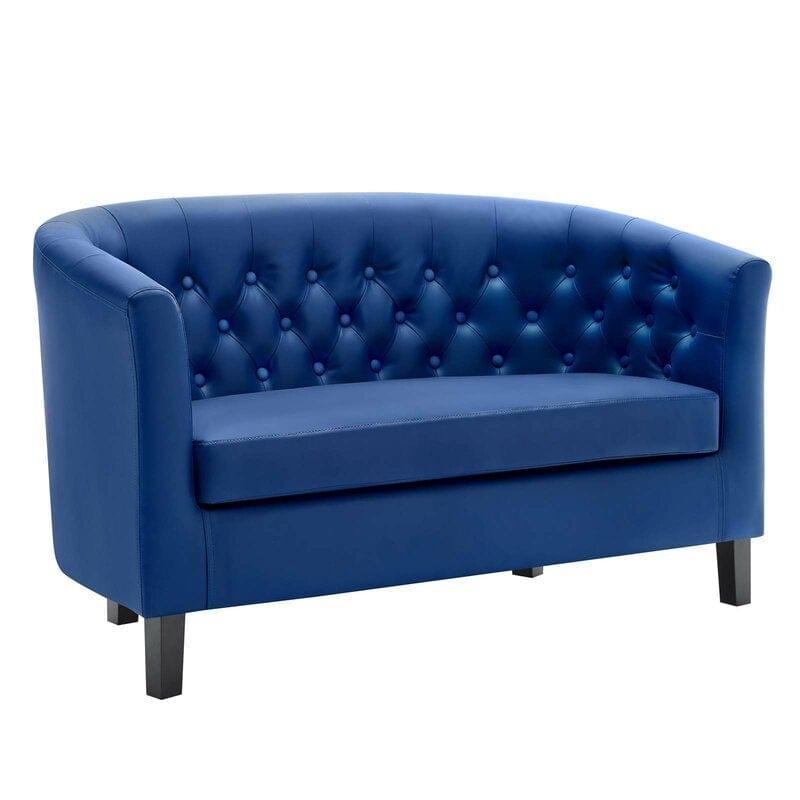 Square Arm Loveseat with Reversible Cushions - Ouch Cart