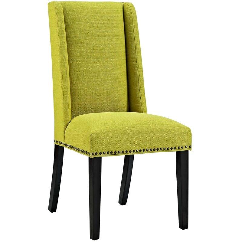 Wooden Back Side Dinning Chair in Medium Gray - Ouch Cart