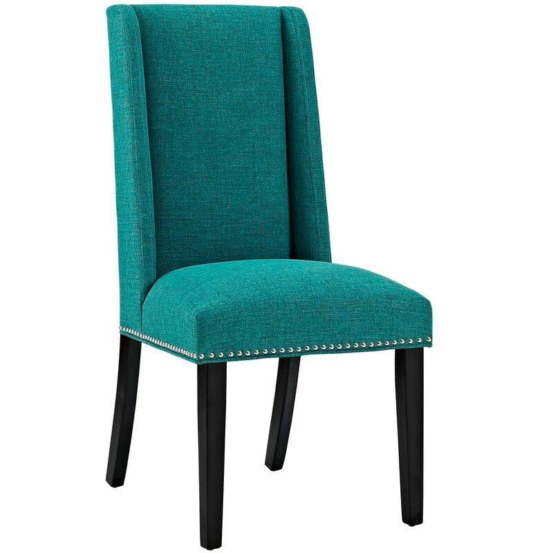 Wooden Back Side Dinning Chair in Medium Gray - Ouch Cart