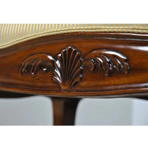 Teak Wood Upholstered Bench - Ouch Cart