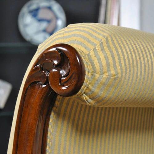 Teak Wood Upholstered Bench - Ouch Cart