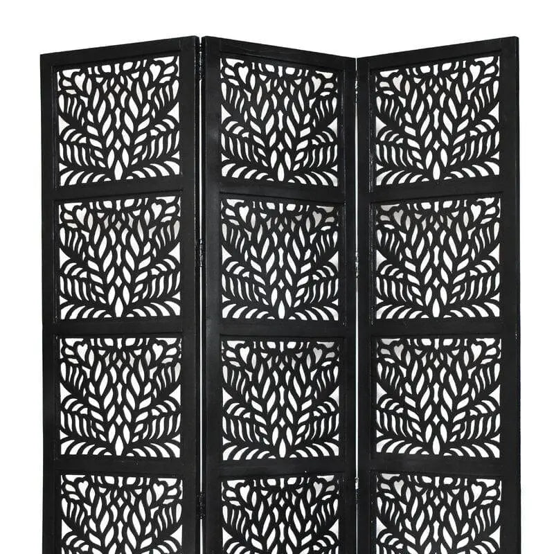 3 -Panel Solid Wood Folding Room Divider Wooden partition For Room Divider72 - Ouch Cart