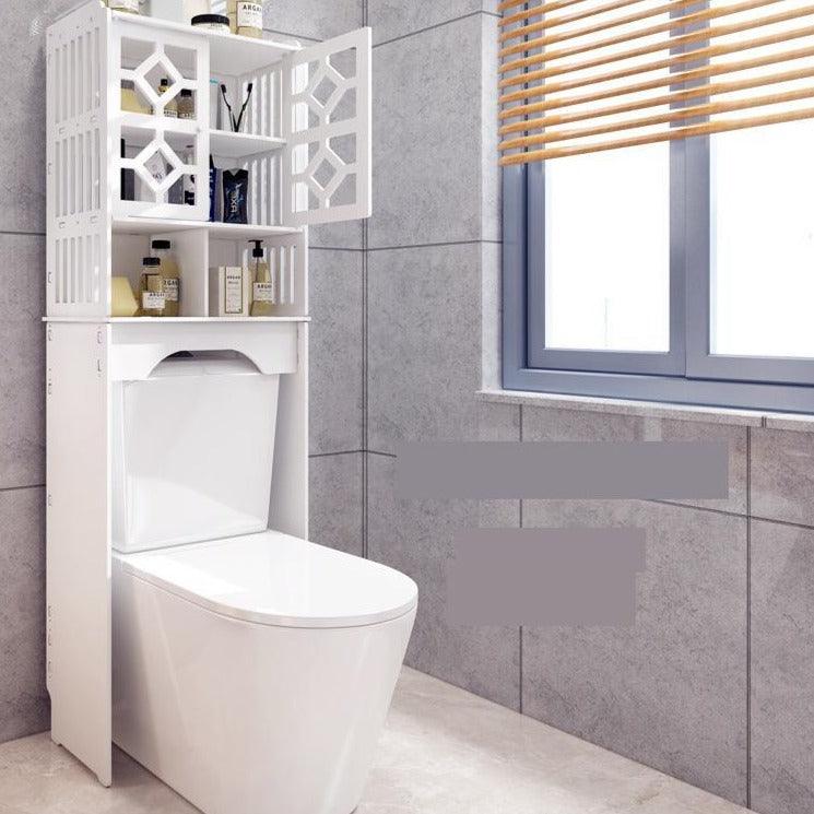 Practical Toilet Storage Shelf And Commode Cabinet With Free Soap Dish By Miza - Ouch Cart