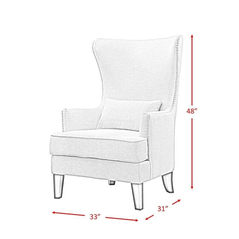 Full Back Lounge Chair Wide Tufted Wingback Chair - Ouch Cart