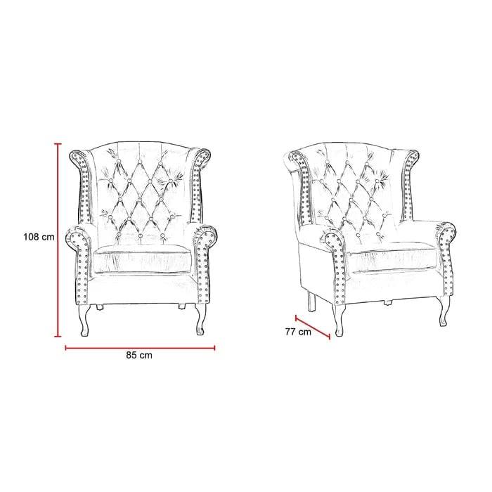 Hayden Wide Tufted Velvet Chair - Ouch Cart