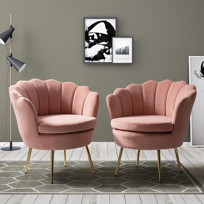 Hendrix Upholstered Barrel Chair (Set of 2) - Ouch Cart