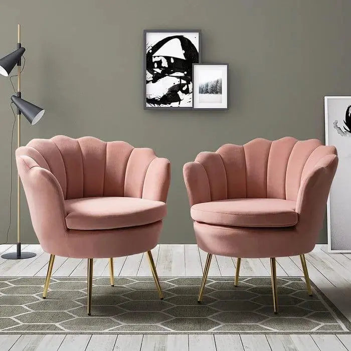Hendrix Upholstered Barrel Chair (Set of 2) - Ouch Cart | Armchair | Wing chair