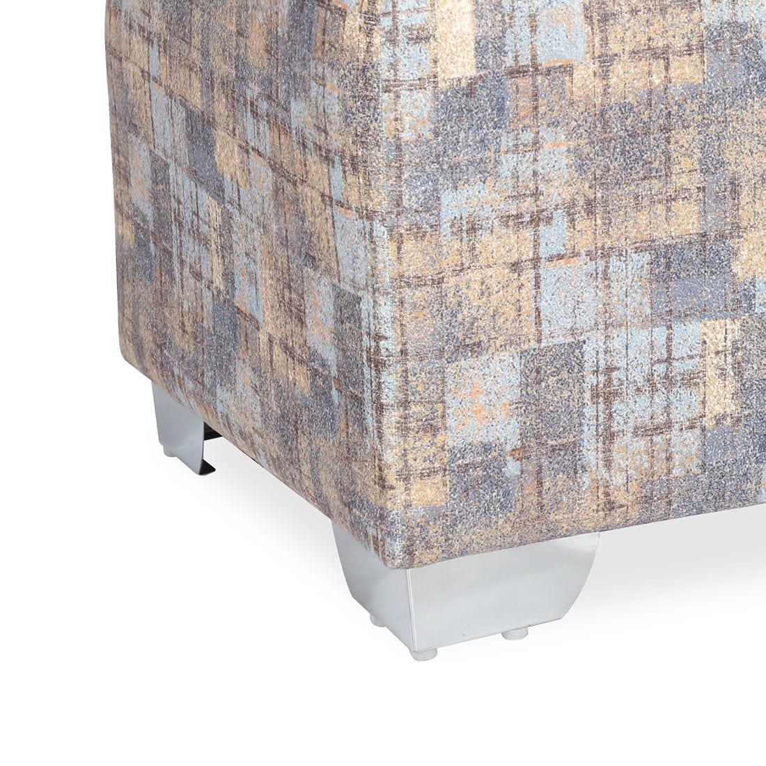 DOE BUCK SQUARE PRINTED OTTOMAN WITH METAL LEG - Ouch Cart