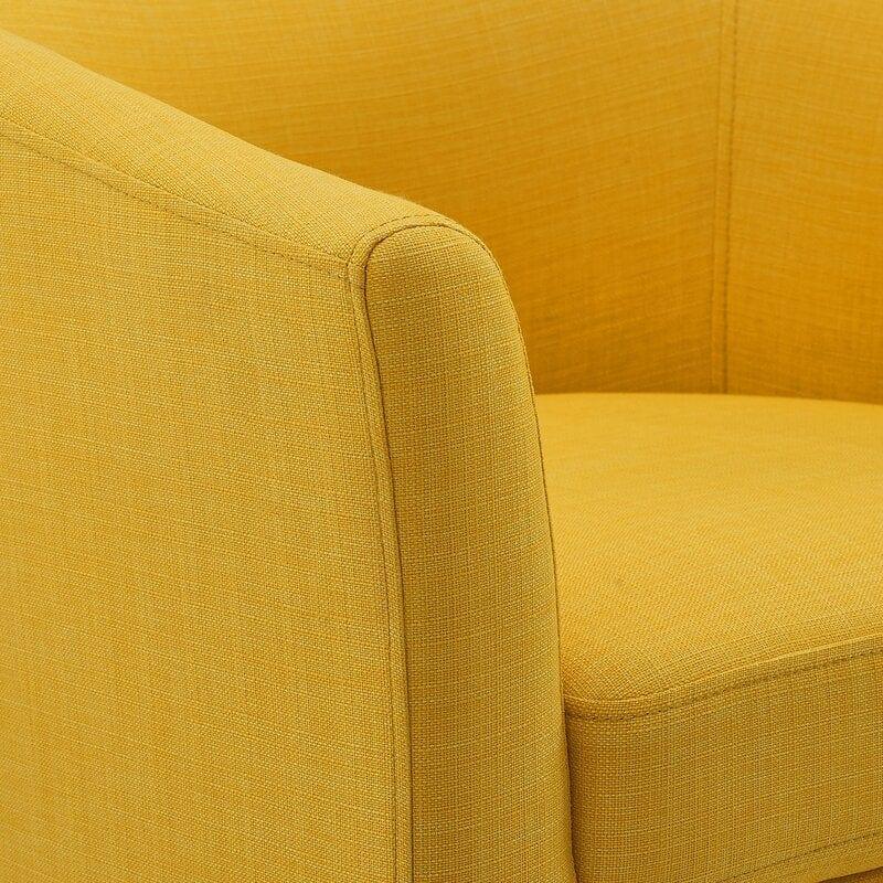 Wide Barrel Chair and Ottoman - Ouch Cart