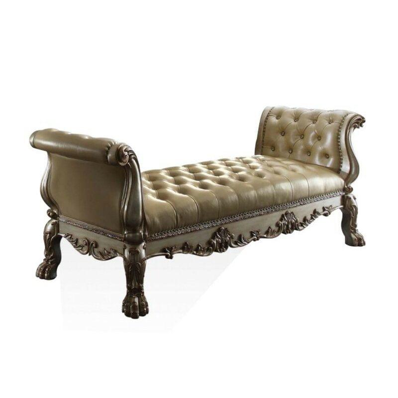 Lissandra Upholstered Bench Golden - Ouch Cart