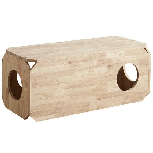 Modular Wooden Kitten Bench Cat House With Open Corners By Miza - Ouch Cart