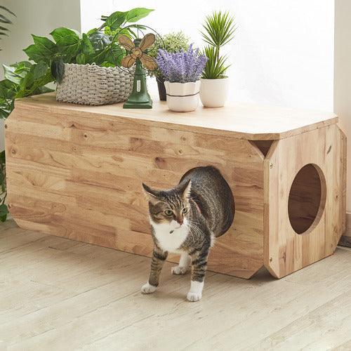 Modular Wooden Kitten Bench Cat House With Open Corners By Miza - Ouch Cart