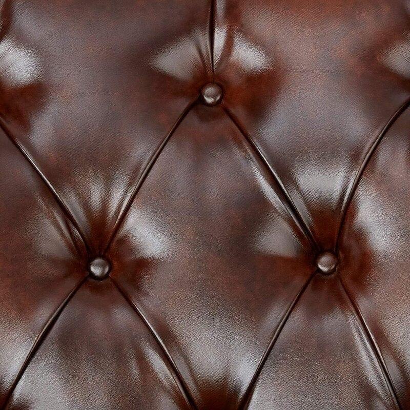 Wooden Handcarved Teak Wood Sofa Wide Tufted Armchair - Ouch Cart