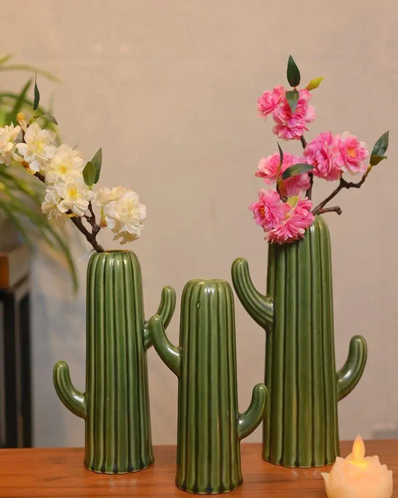 Green Colour Flower Vase (Combo Offer 3) - Ouch Cart