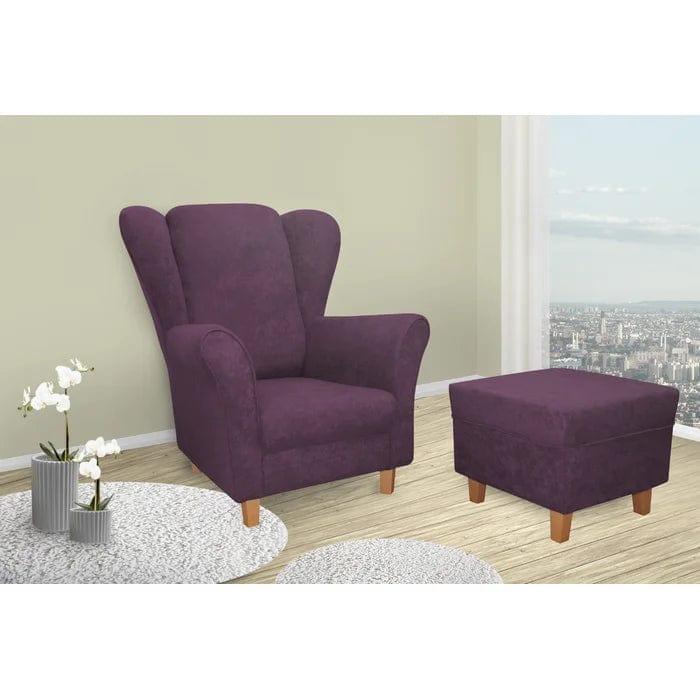 Donaghy wing chair with footstool - Ouch Cart