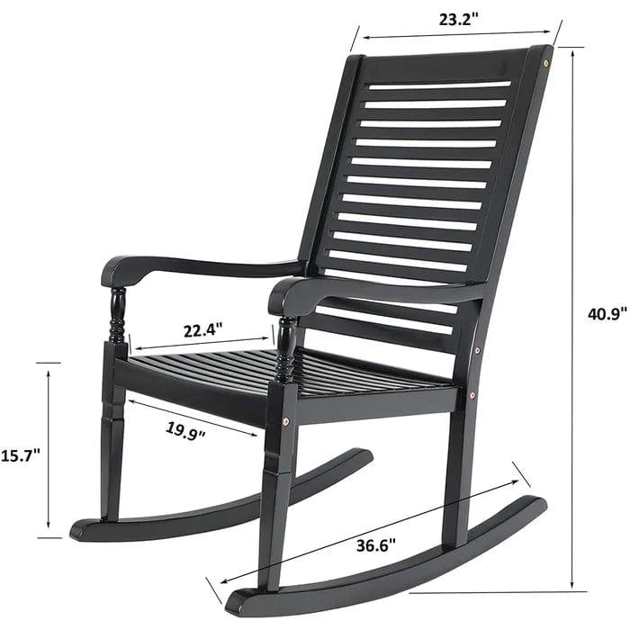 Outdoor Rocking Solid Wood Chair - Ouch Cart