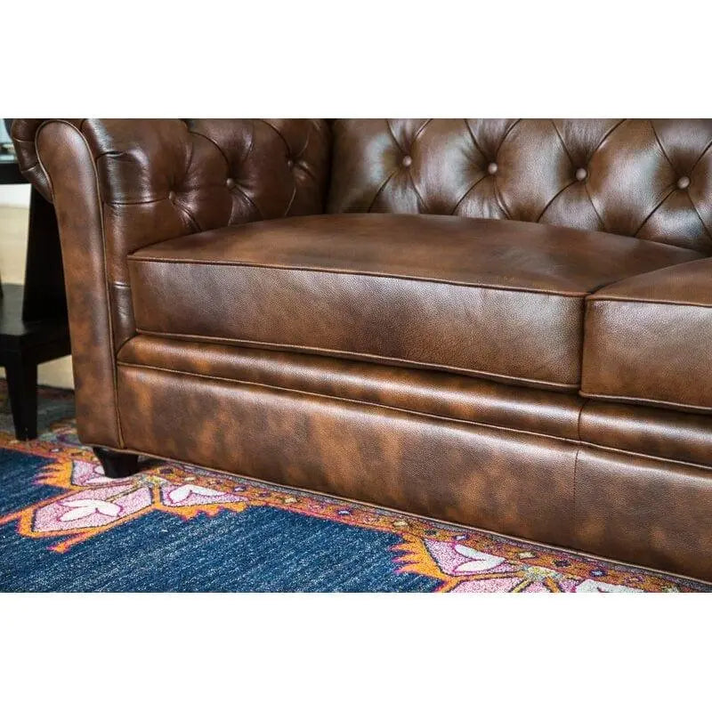 Rolled Arm Back Tufted Chesterfield Sofa - Ouch Cart