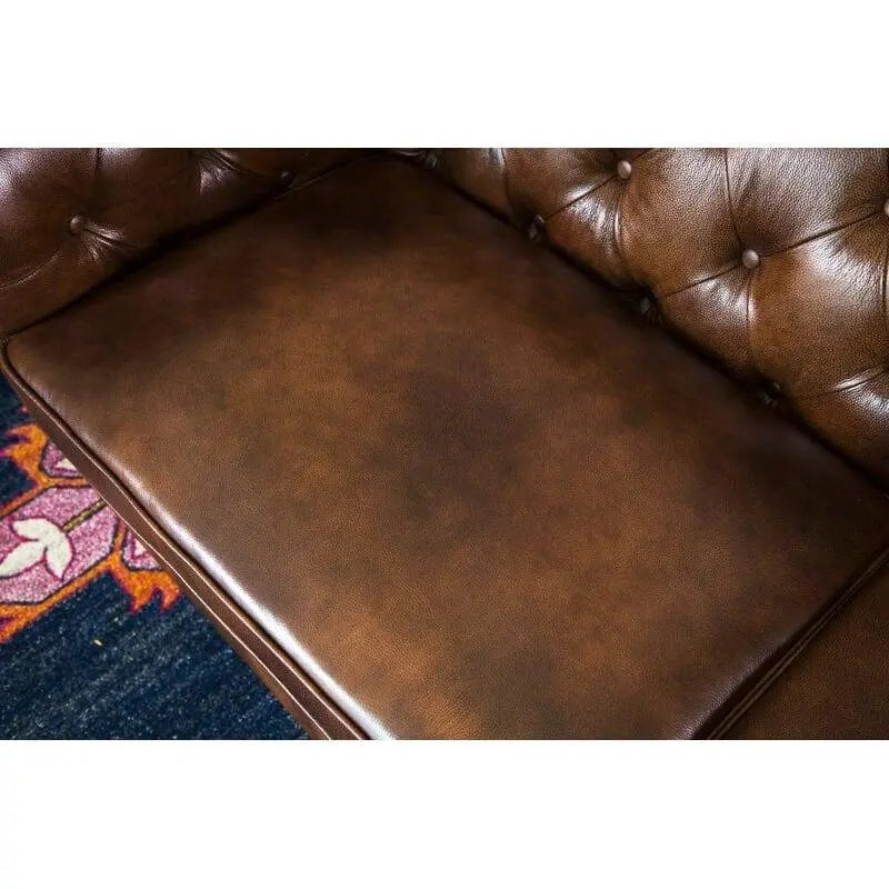 Rolled Arm Back Tufted Chesterfield Sofa - Ouch Cart