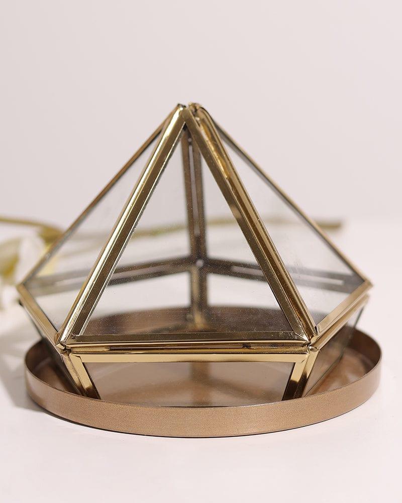Geometric Diamond Cut Glass Planter - Ouch Cart