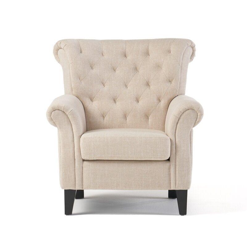 Wide Tufted Armchair Full Back Lounge Chair for Living Room/Home/Offices - Ouch Cart