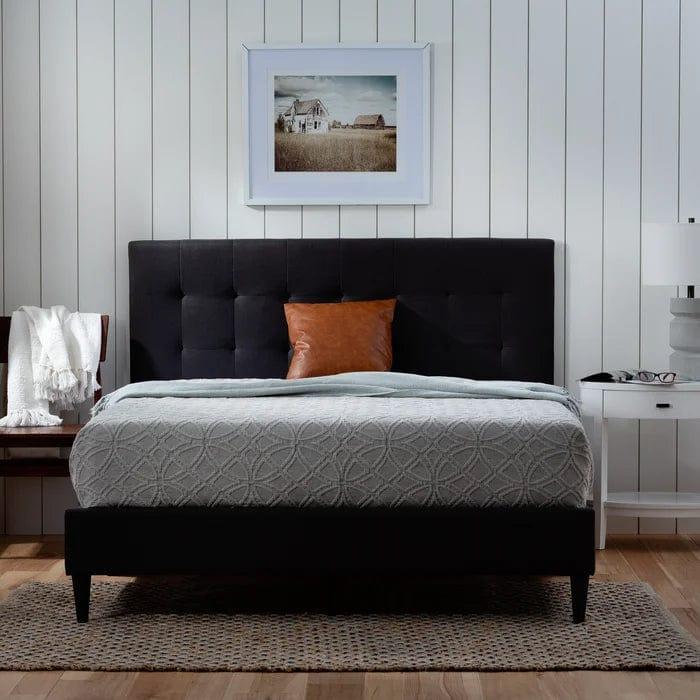 Peters Tufted Upholstered Low Profile Platform Bed - Ouch Cart