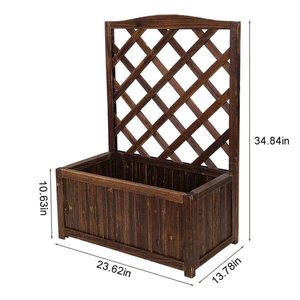 Plant Stand: Rectangular Multi-Tiered Solid Wood Plant Stand - Ouch Cart
