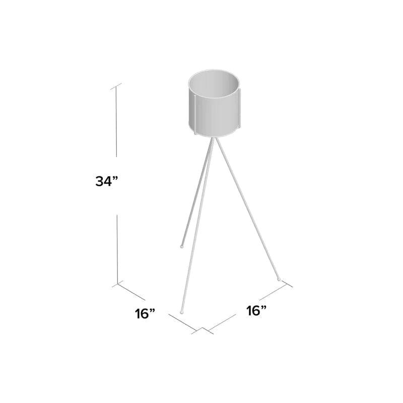Plant Stand: Round Black Plant Stand - Ouch Cart
