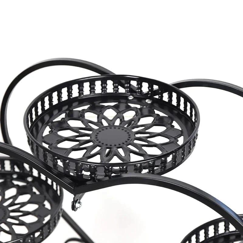 Plant Stand: Round Etagere Metal Plant Stand - Ouch Cart