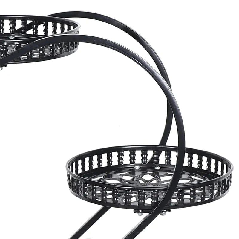 Plant Stand: Round Etagere Metal Plant Stand - Ouch Cart