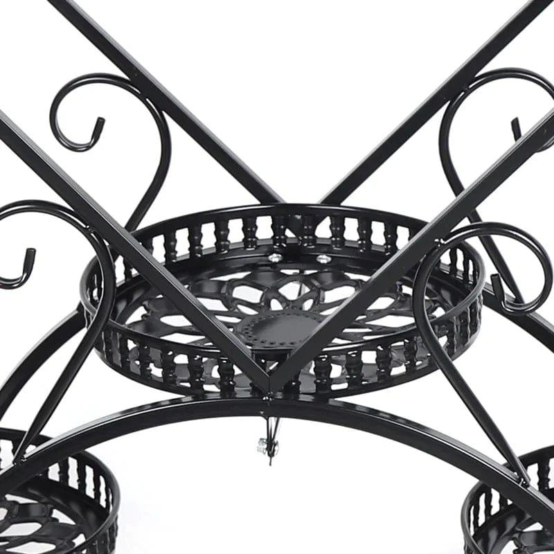 Plant Stand: Round Etagere Metal Plant Stand - Ouch Cart