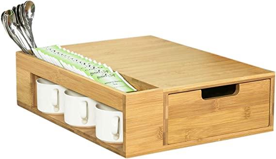 Coffee Organizer For Home/Office Tea Bag Drawer Coffee Machine Platform By Miza - Ouch Cart