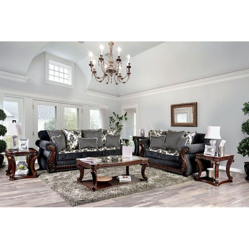 Renna Configurable Living Room 2 Piece Set 6 Seater + 1 Dining table + 2 Side Table - Ouch Cart