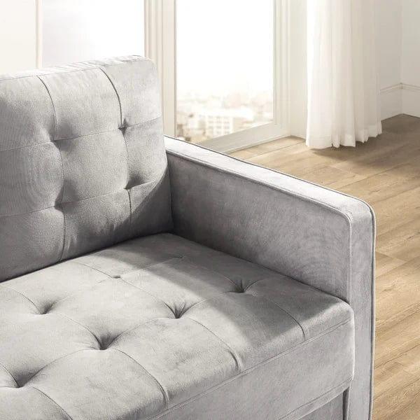 Rosenstein 52.76'' Velvet Square Arm Loveseat - Ouch Cart