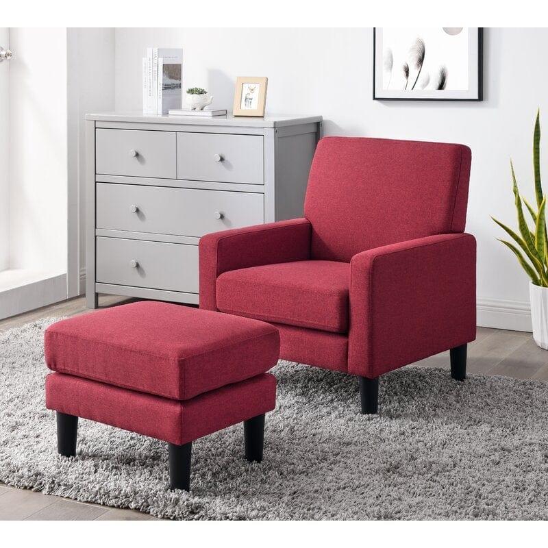 Wide Armchair and Ottoman - Ouch Cart