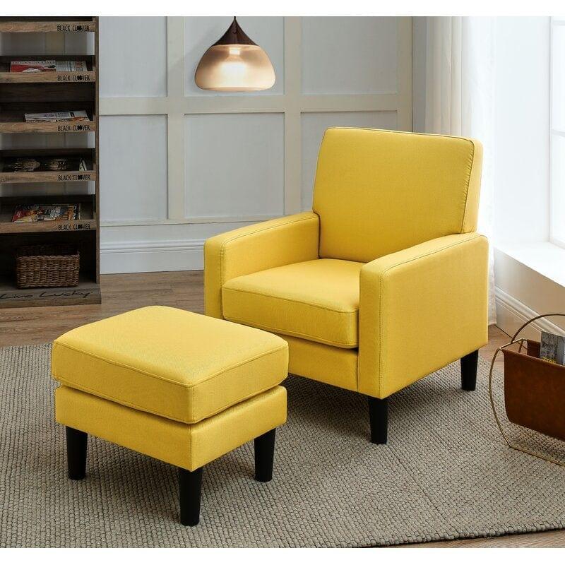 Wide Armchair and Ottoman - Ouch Cart