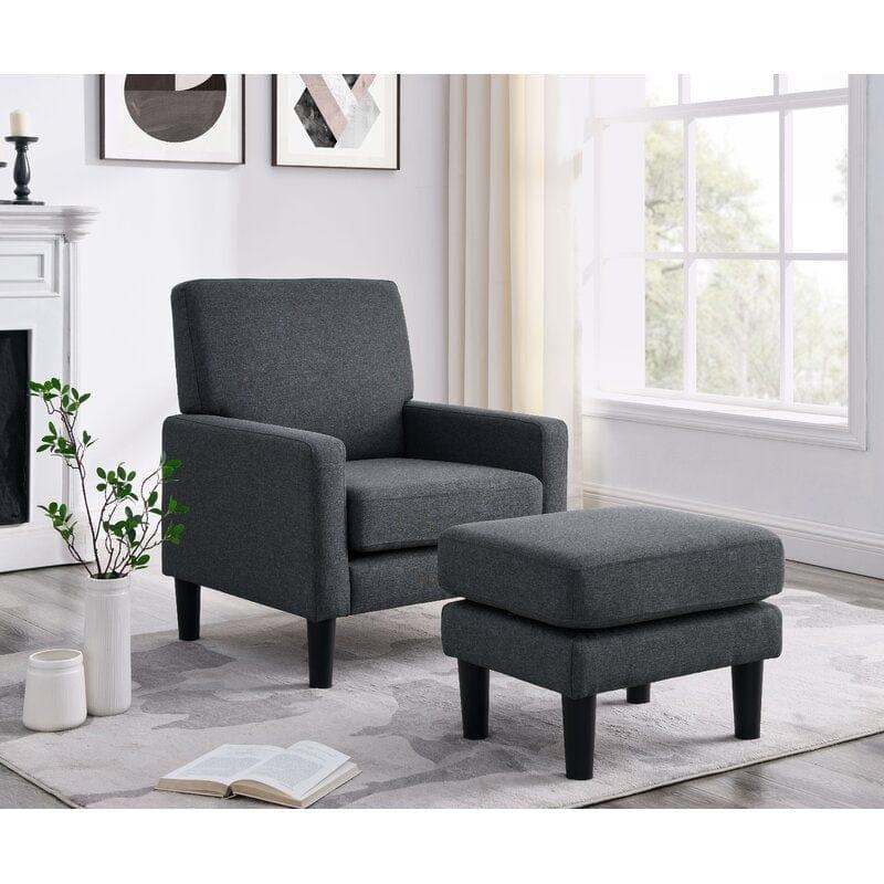 Wide Armchair and Ottoman - Ouch Cart