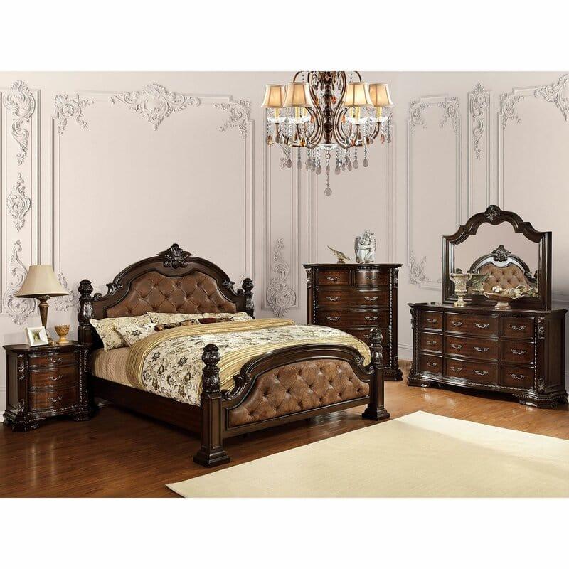 Synapse Tufted Four Poster Bed - Ouch Cart