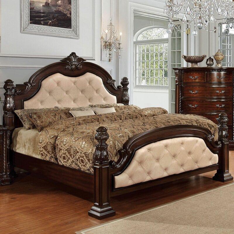 Synapse Tufted Four Poster Bed - Ouch Cart