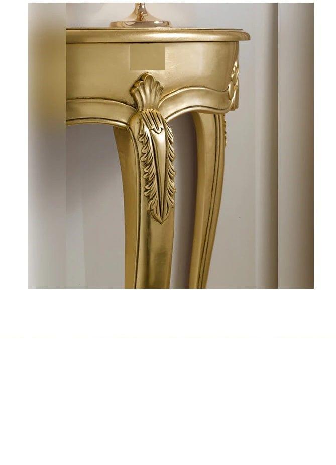 Console Table Arlette Half Moon French Baroque Style (Golden Leaf) - Ouch Cart