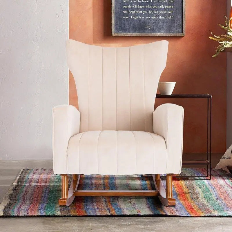 Velvet Rocking Chair for living Room ,Bed Room - Ouch Cart