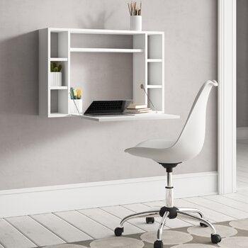 Wall-Mounted Floating Table Laptop Home Office Desk With Drawer By Miza - Ouch Cart