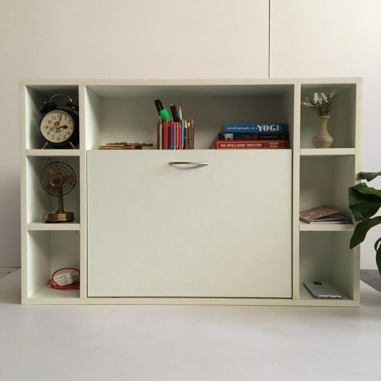 Wall-Mounted Floating Table Laptop Home Office Desk With Drawer By Miza - Ouch Cart