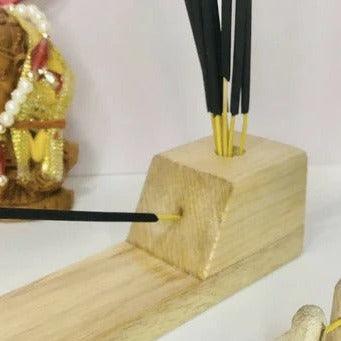 Reliable Wooden Agarbatti Stand with Ash Catcher Dhoop Stick Holder For Home Mandir By Miza - Ouch Cart