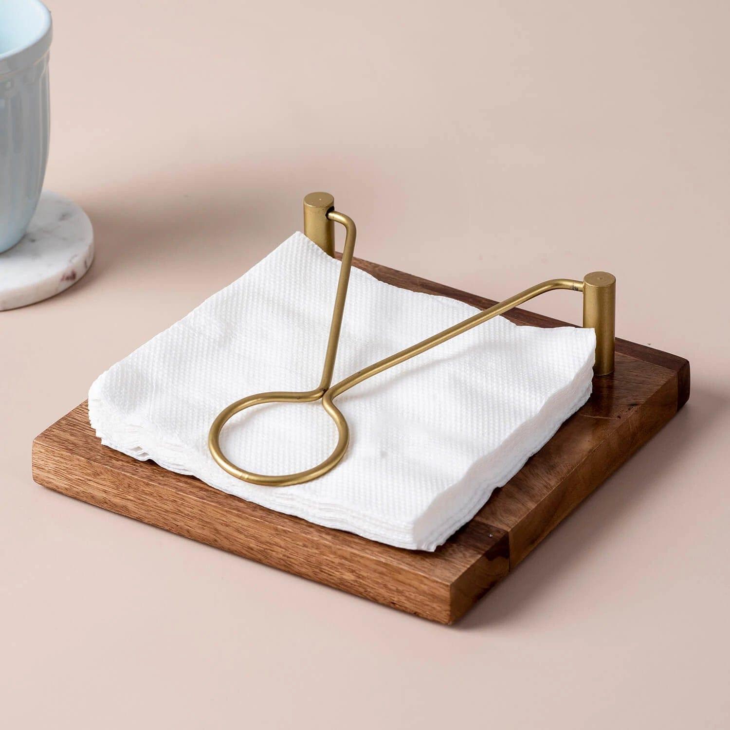 WOODEN NAPKIN HOLDER SET OF 2 || TISSUE HOLDER - Ouch Cart