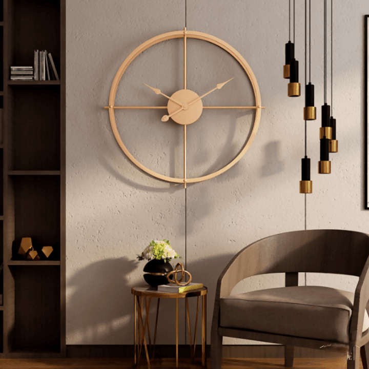18 Inch GOLD ๐ค Wall clock - Ouch Cart