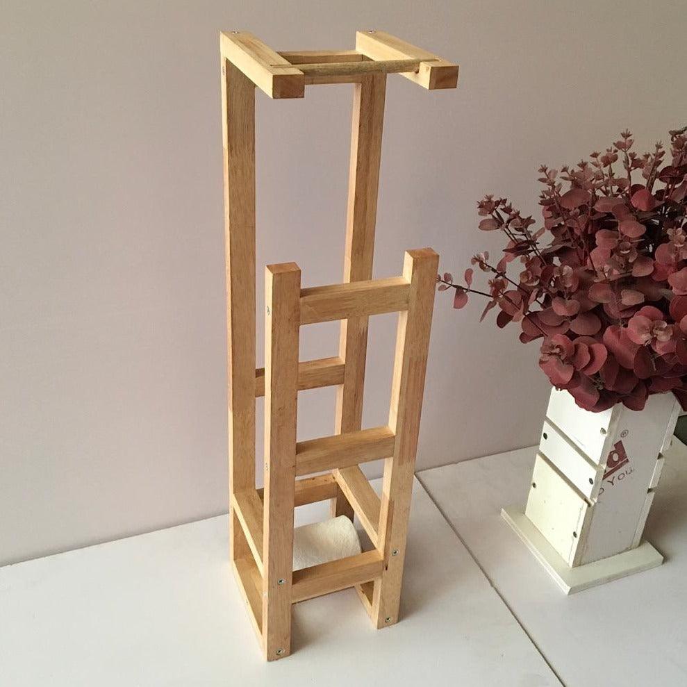 Stylish Wooden Toilet Paper Holder Rack By Miza - Ouch Cart