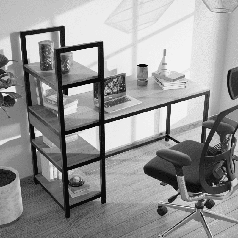 Alvin Study Table in Wenge Color - Ouch Cart