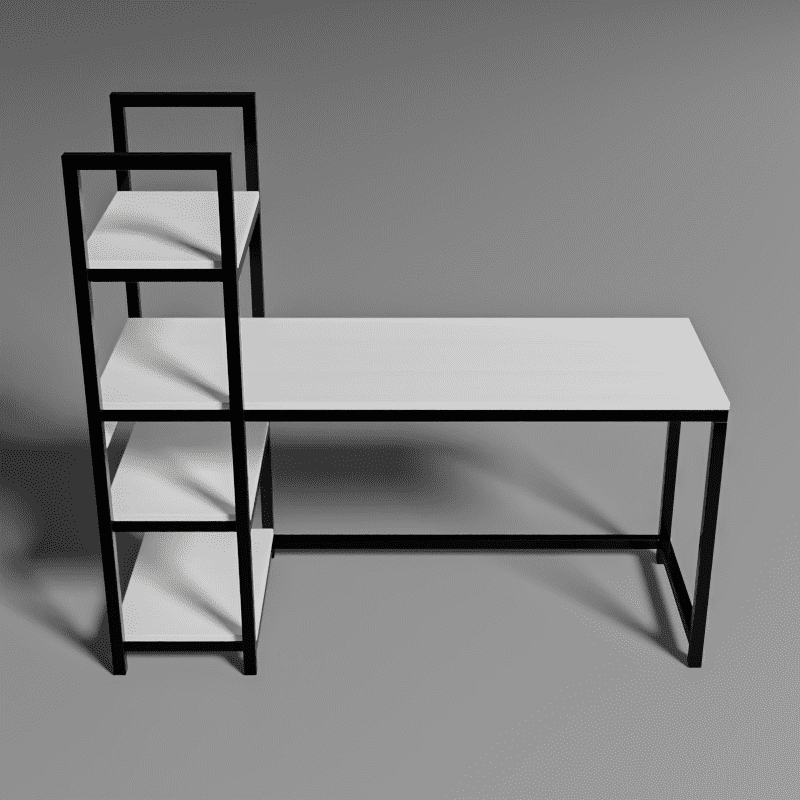 Alvin Study Table in White Color - Ouch Cart