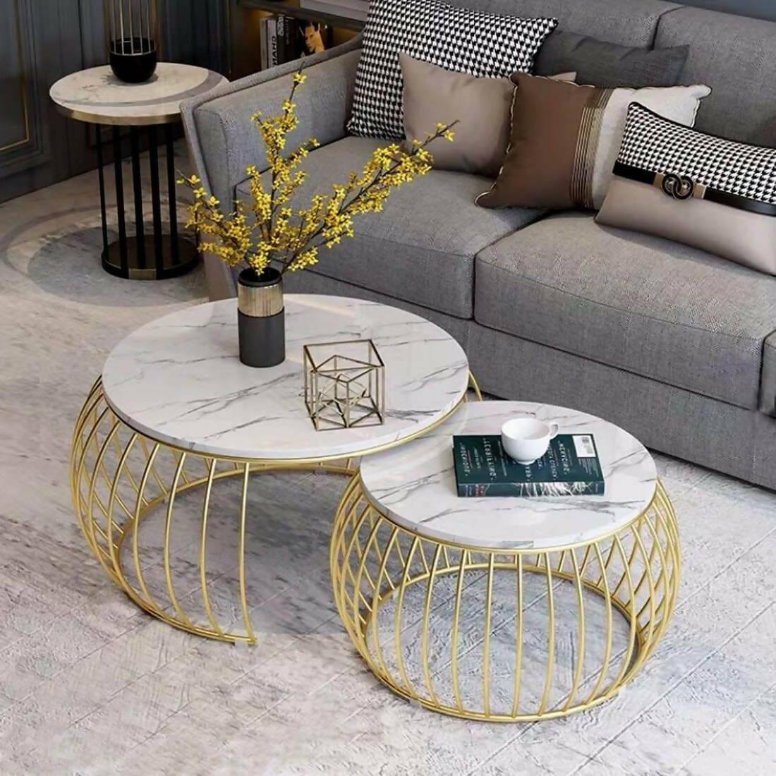 ORNATE NESTING COFFEE TABLE SET OF 2 - Ouch Cart