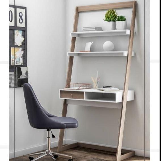 Ladder New White Work From Home Study Table By Miza - Ouch Cart